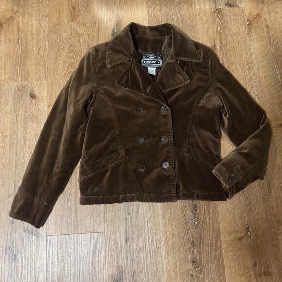 Jackets & Blazers - Y2K Urban Vibe Chocolate Brown velvet jacket Size‎ S
